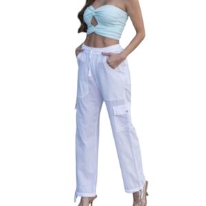Cotton Natural Large St. Vincent White Women's Cargo Pants Lightweight Casual